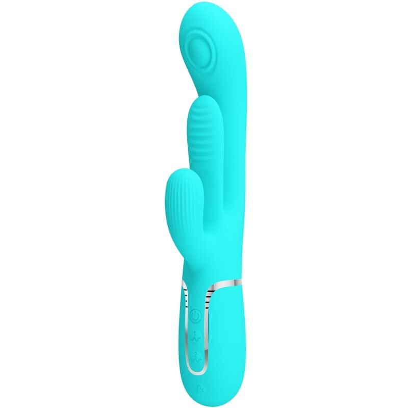 PRETTY LOVE - SHANIA TRIPLE VIBRADOR RABBIT MULTIFUNCIÓN 3 EN 1 - JUGUETES BIENESTAR - El Arte del Placer