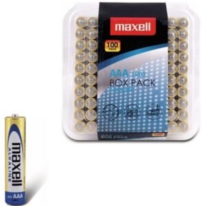 MAXELL - PILA ALCALINA AAA LR03 PACK*100 PILAS - ARTÍCULOS VARIOS - El Arte del Placer