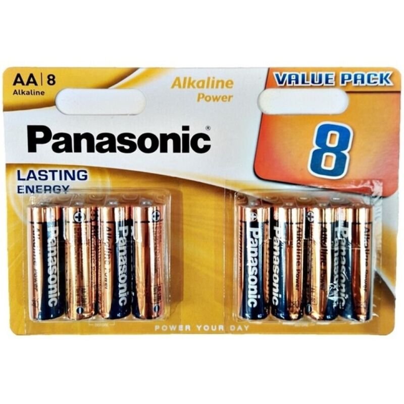 PANASONIC - BRONZE PILA ALCALINA AA LR6 BLISTER*8 - ARTÍCULOS VARIOS - El Arte del Placer