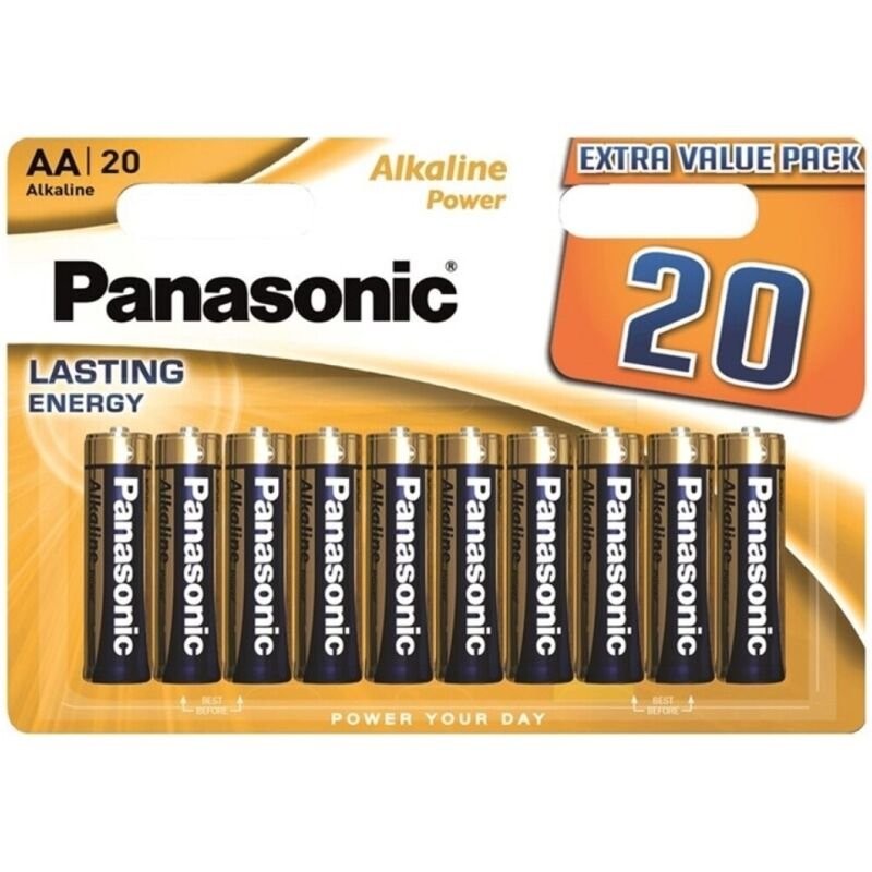 PANASONIC - BRONZE PILA ALCALINA AA LR6 BLISTER*20 - ARTÍCULOS VARIOS - El Arte del Placer