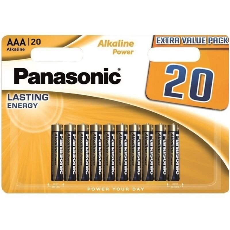 PANASONIC - BRONZE PILA ALCALINA AAA LR03 BLISTER*20 - ARTÍCULOS VARIOS - El Arte del Placer