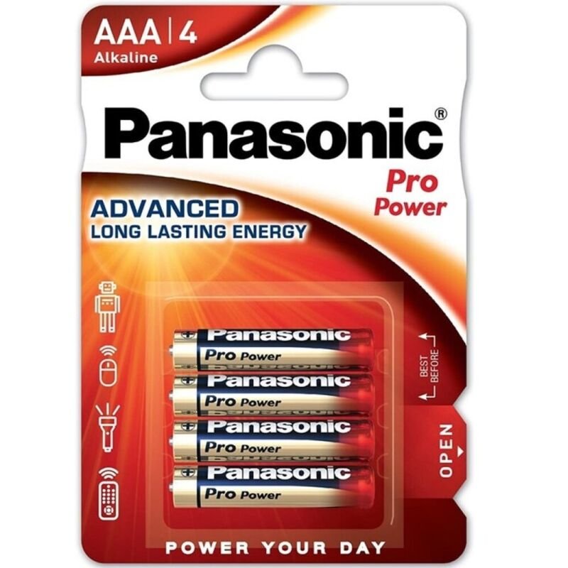 PANASONIC - PRO POWER PILA ALCALINA AAA LR03 BLISTER*4 - ARTÍCULOS VARIOS - El Arte del Placer