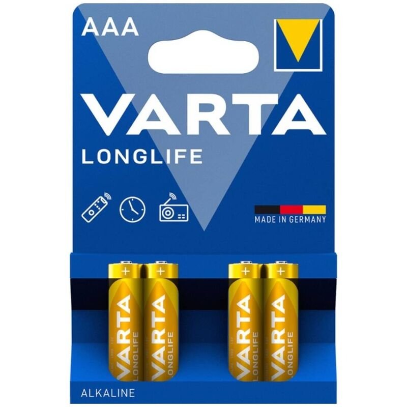VARTA - LONGLIFE PILA ALCALINA AAA LR03 BLISTER*4 - ARTÍCULOS VARIOS - El Arte del Placer
