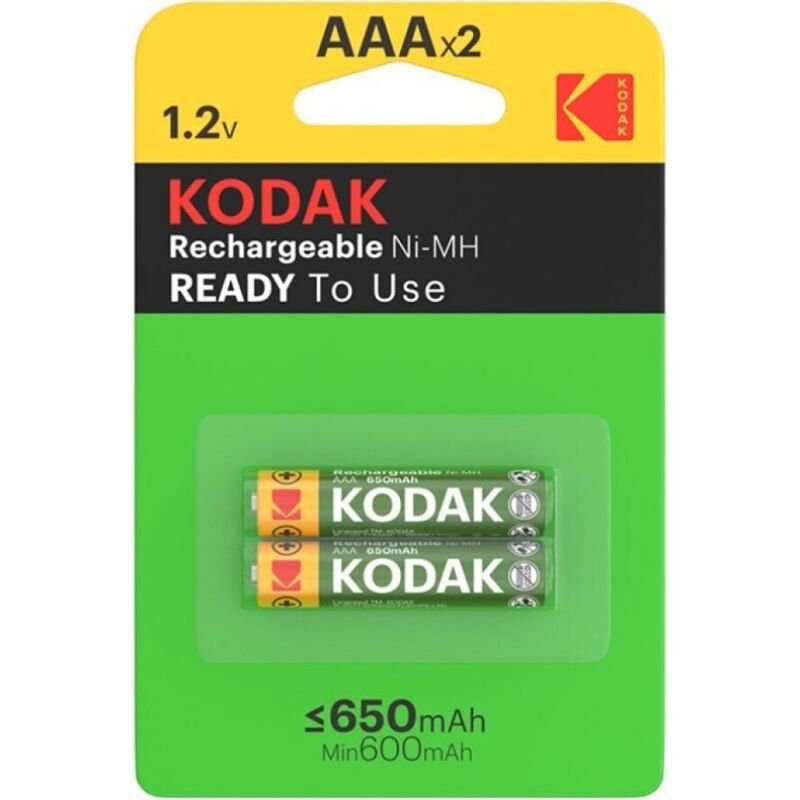 KODAK - PILA RECARGABLE HR03 AAA 650mAh BLISTER*2 - ARTÍCULOS VARIOS - El Arte del Placer