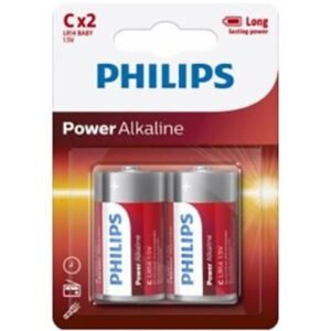 PHILIPS – POWER ALKALINE PILA C LR14 BLISTER*2 - ARTÍCULOS VARIOS - El Arte del Placer