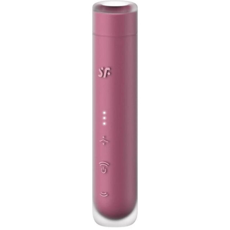 SATISFYER - FIRST KISS ESTIMULADOR CLÍTORIS POR ONDAS GRANATE - Estimuladores - El Arte del Placer