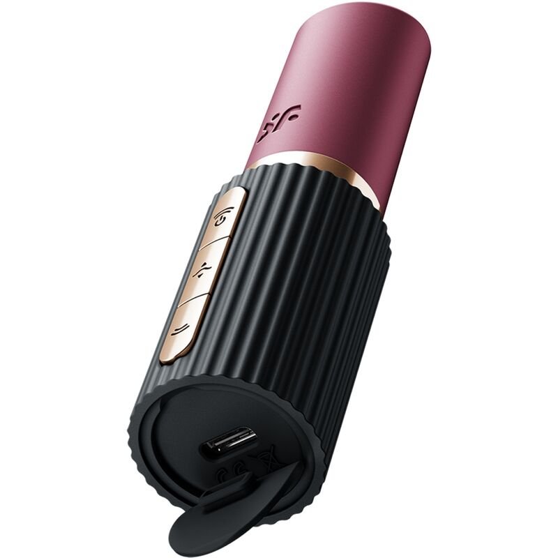 SATISFYER - PRO 2 KISS ESTIMULADOR CLÍTORIS POR ONDAS GRANATE / NEGRO - Estimuladores - El Arte del Placer