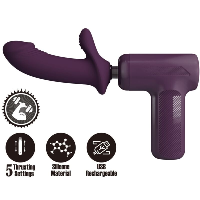 PRETTY LOVE - DJ SCHOLAR MASAJEADOR 5 CONFIGURACIONES MORADO - Estimuladores - El Arte del Placer