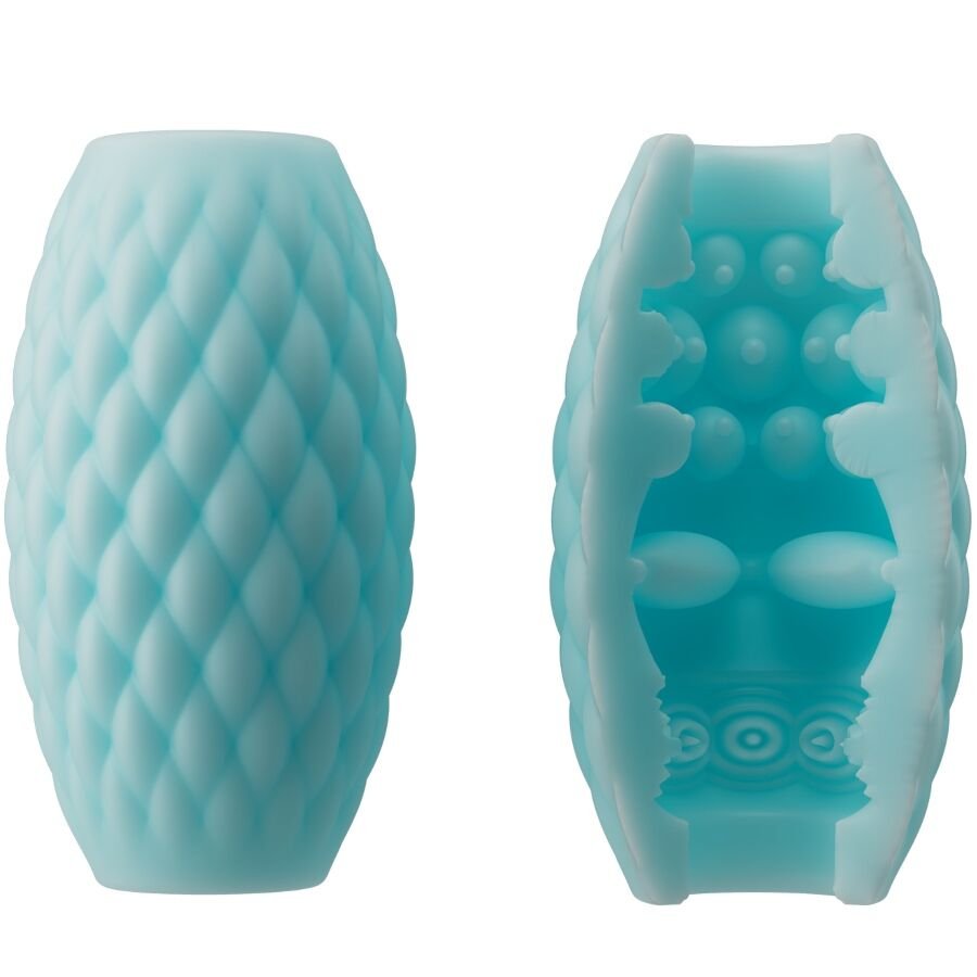 PRETTY LOVE - ATHENA EROS MASTURBADOR MASCULINO SILICONA CELESTE - JUGUETES BIENESTAR - El Arte del Placer