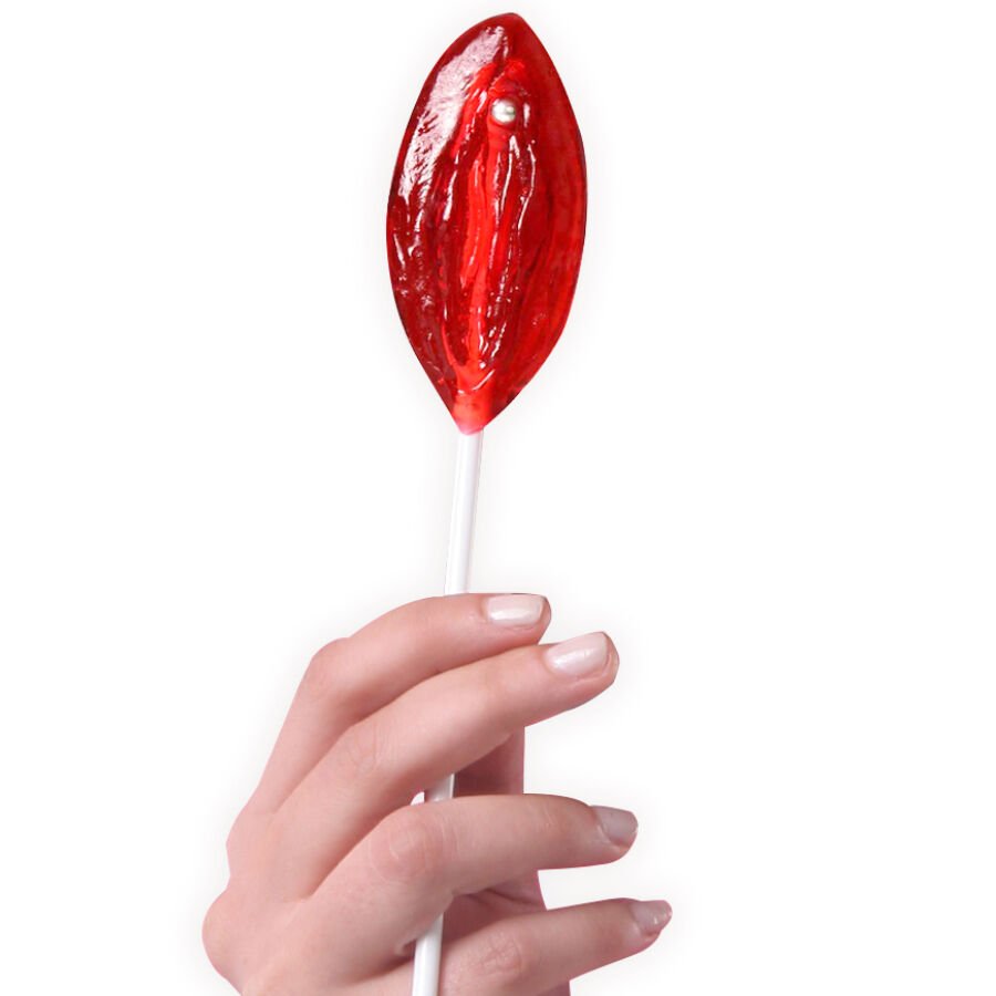 SECRETPLAY - EXPOSITOR SURTIDO PIRULETAS VAGINA FRESA 40 UNIDADES - ARTÍCULOS VARIOS - El Arte del Placer
