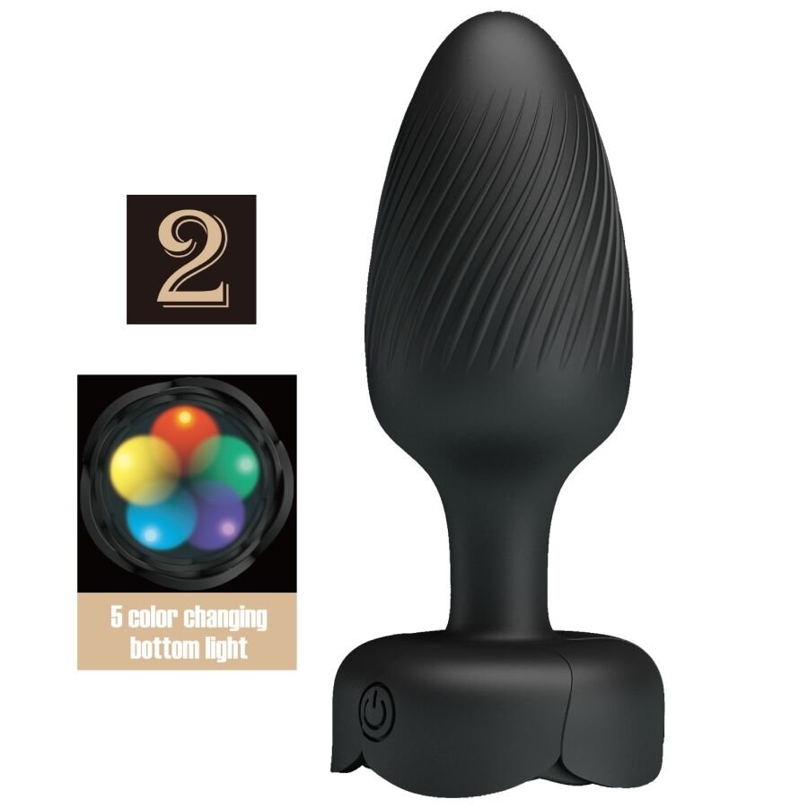 PRETTY LOVE - VARIAN PLUG ANAL CON LUZ LED 10.8 CM - Anal - El Arte del Placer
