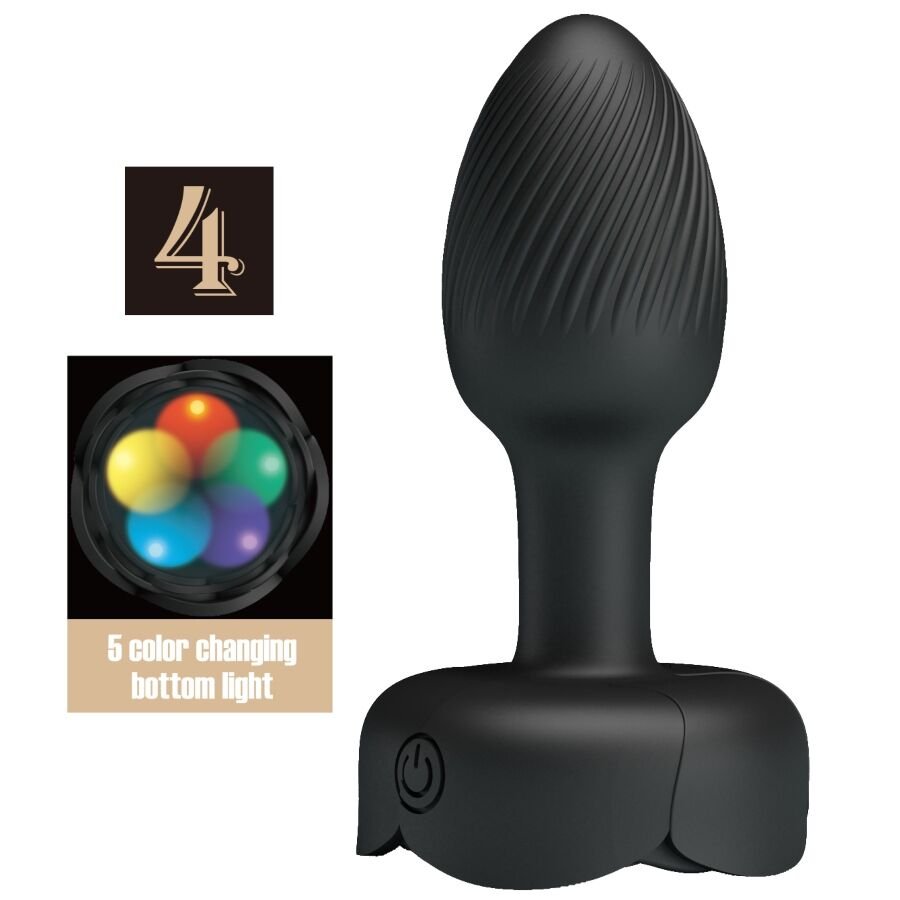 PRETTY LOVE - OLMAN PLUG ANAL CON LUZ LED 8.8 CM - Anal - El Arte del Placer