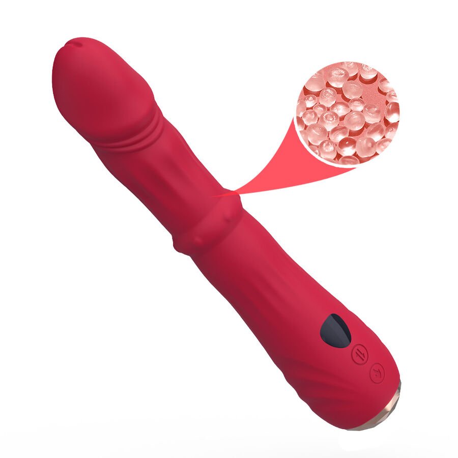ARMONY - DILDO VIBRADOR ESTIMULADOR PUNTO A TERMOAJUSTABLE ROJO - JUGUETES BIENESTAR - El Arte del Placer