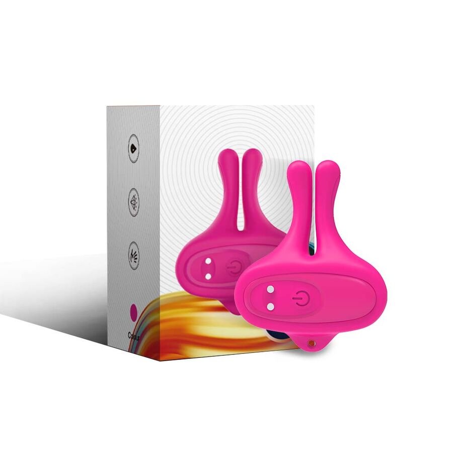 ARMONY - PINZAS PARA PEZONES MAGNÉTICA CON VIBRACIÓN FORMA CONEJO ROSA - Artículos BDSM - El Arte del Placer