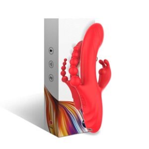 ARMONY - VIBRADOR ESTIMULADOR PUNTO G Y CLÍTORIS ROJO - JUGUETES BIENESTAR - El Arte del Placer