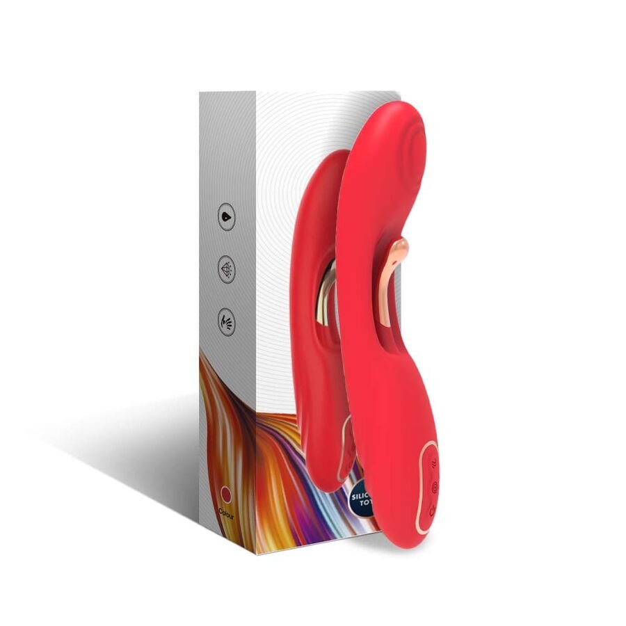 ARMONY - VIBRADOR CON LENGUA OSCILANTE ROJO - JUGUETES BIENESTAR - El Arte del Placer