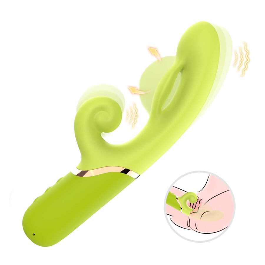 ARMONY - VIBRADOR ESTIMULADOR PUNTO A INFLABLE VERDE - JUGUETES BIENESTAR - El Arte del Placer