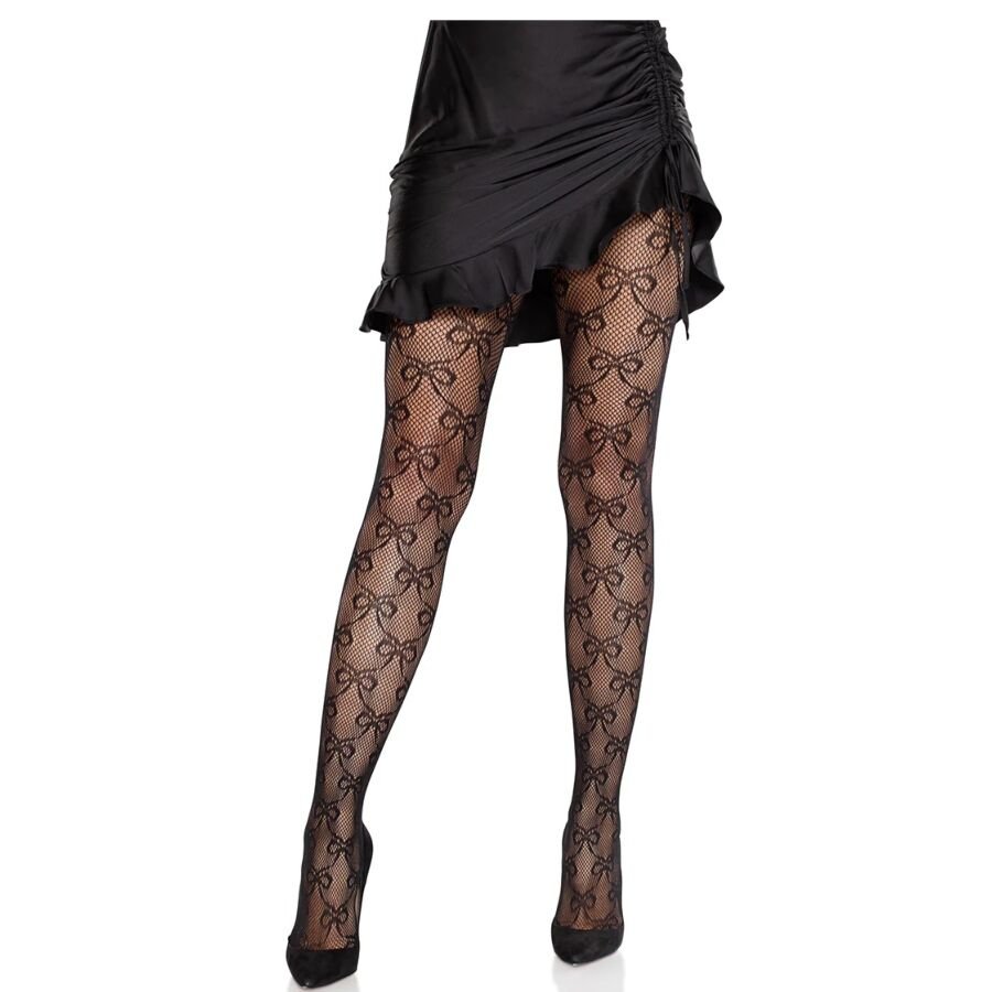 LEG AVENUE - MALLAS DE RED CON LAZO NEGRO - Lencería Mujer - El Arte del Placer