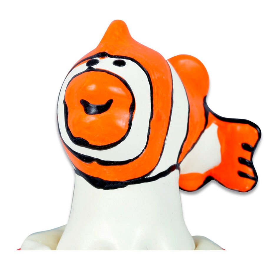 CONDOMERIE - PRESERVATIVO DECORATIVO PINTADO A MANO PESCADO NARANJA - PRESERVATIVOS - El Arte del Placer