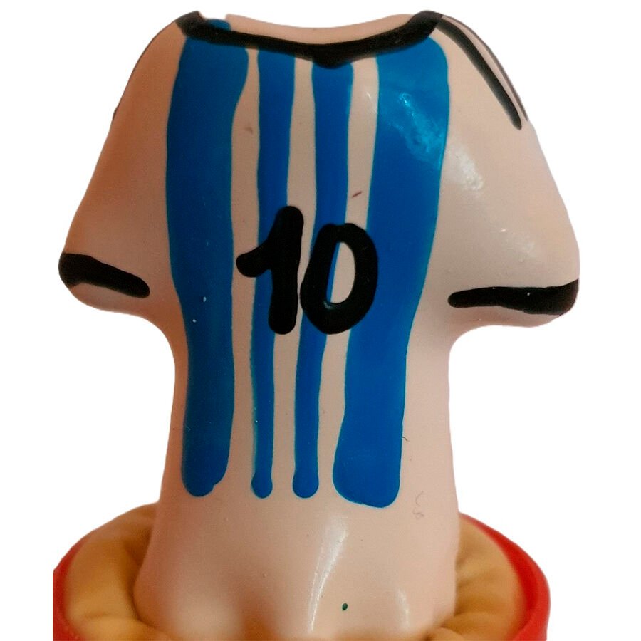 CONDOMERIE - PRESERVATIVO DECORATIVO PINTADO A MANO CAMISETA MESSI N10 - PRESERVATIVOS - El Arte del Placer