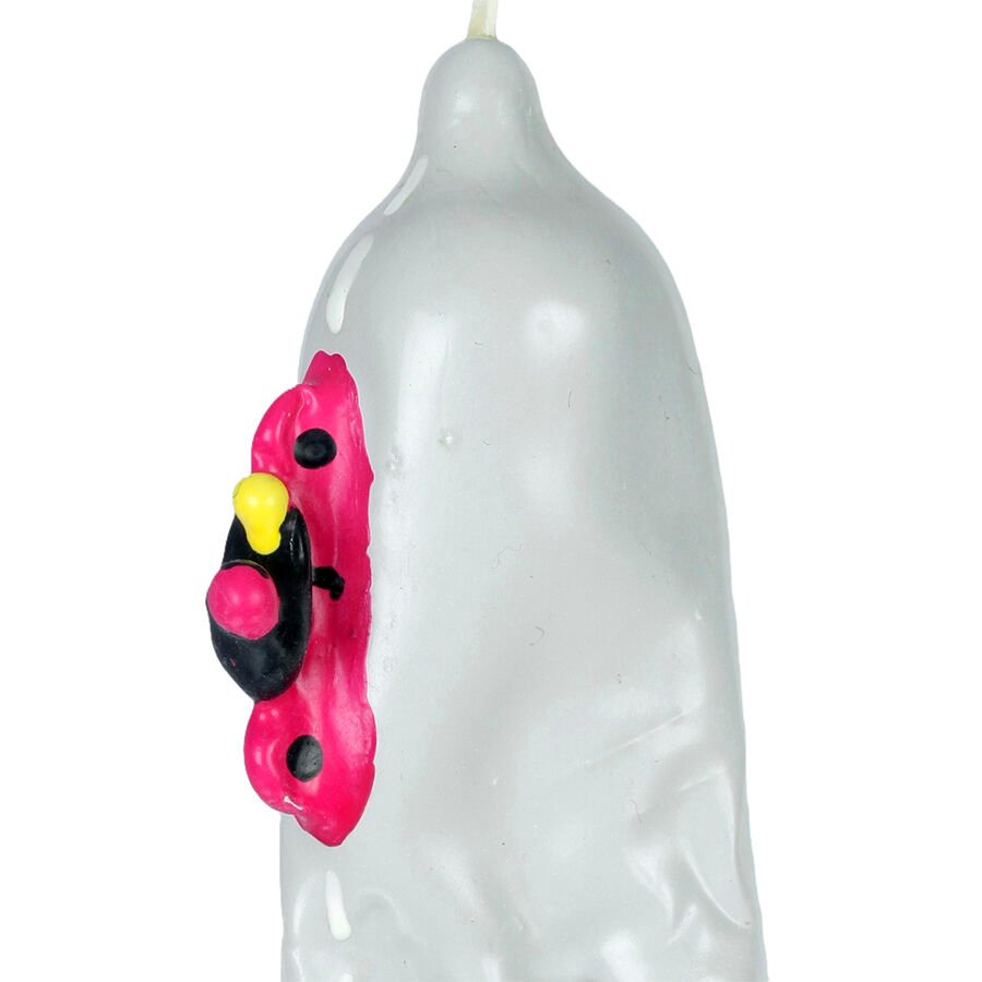 CONDOMERIE - PRESERVATIVO DECORATIVO PINTADO A MANO MOTO XL - PRESERVATIVOS - El Arte del Placer