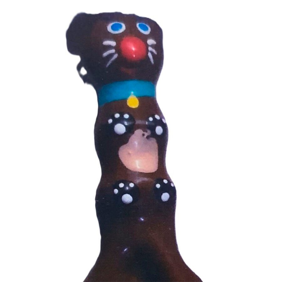 CONDOMERIE - PRESERVATIVO DECORATIVO PINTADO A MANO PERRO SALCHICHA MARRÓN XL - PRESERVATIVOS - El Arte del Placer