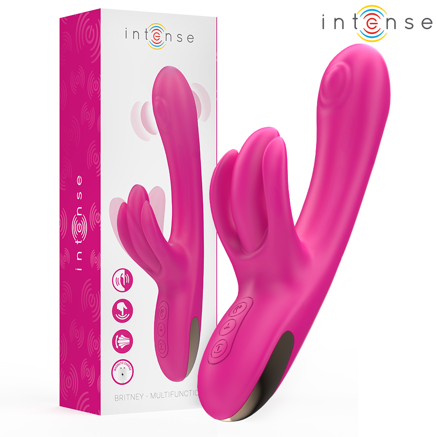 INTENSE - BRITNEY VIBRADOR MULTIFUNCIÓN RABBIT 23 CM ROSA - JUGUETES BIENESTAR - El Arte del Placer