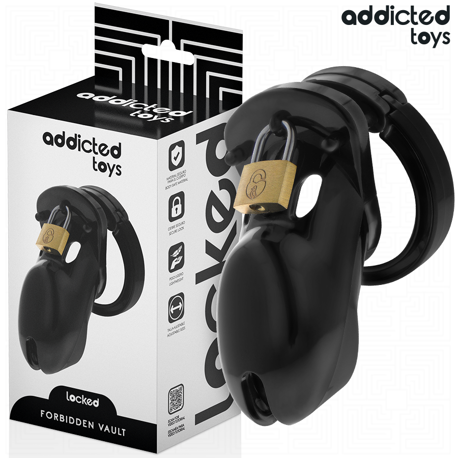 ADDICTED TOYS LOCKED - FORBIDDEN VAULT JAULA PARA PENE 10 CM - Artículos BDSM - El Arte del Placer