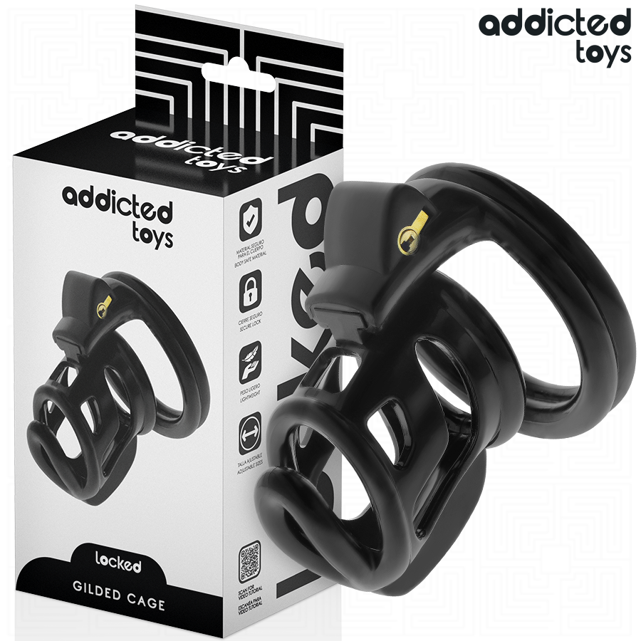 ADDICTED TOYS LOCKED - GILDEN CAGE JAULA PARA PENE DE SILICONA 8,5 CM - Artículos BDSM - El Arte del Placer