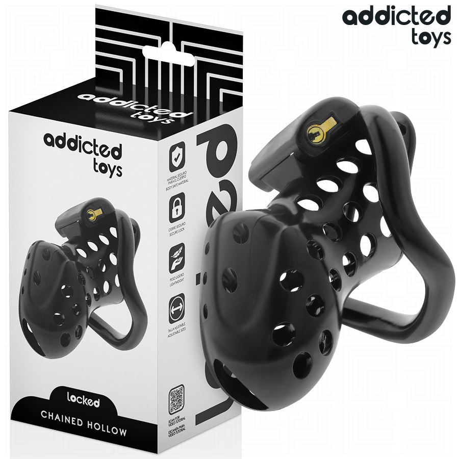 ADDICTED TOYS LOCKED - CHAINED HOLLOW JAULA PARA PENE 10,5 CM - Artículos BDSM - El Arte del Placer