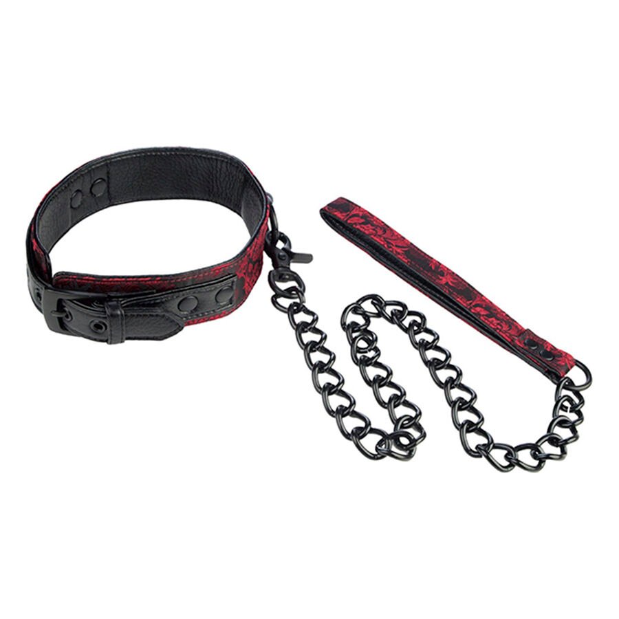 CALEXOTICS - SCANDAL COLLAR CON CORREA NEGRA - BDSM & BONDAGE - El Arte del Placer