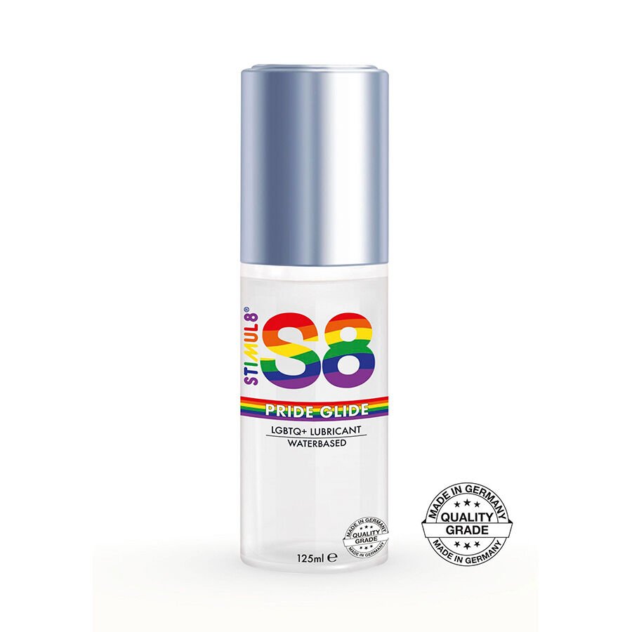 STIMUL8 - S8 LUBRICANTE GLIDE ORGULLO 125 ML - Base Agua - El Arte del Placer