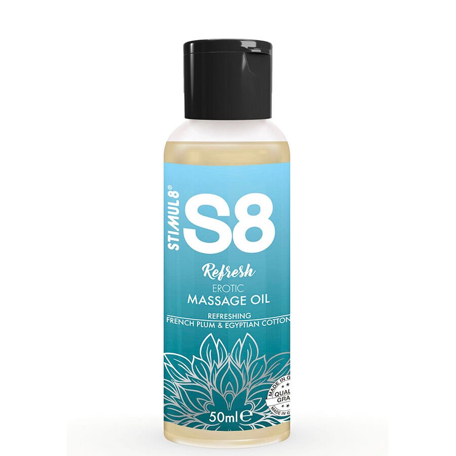 STIMUL8 - S8 CAJA DE ACEITE DE MASAJE 3 X 50 ML - Aceites con Sabores - El Arte del Placer