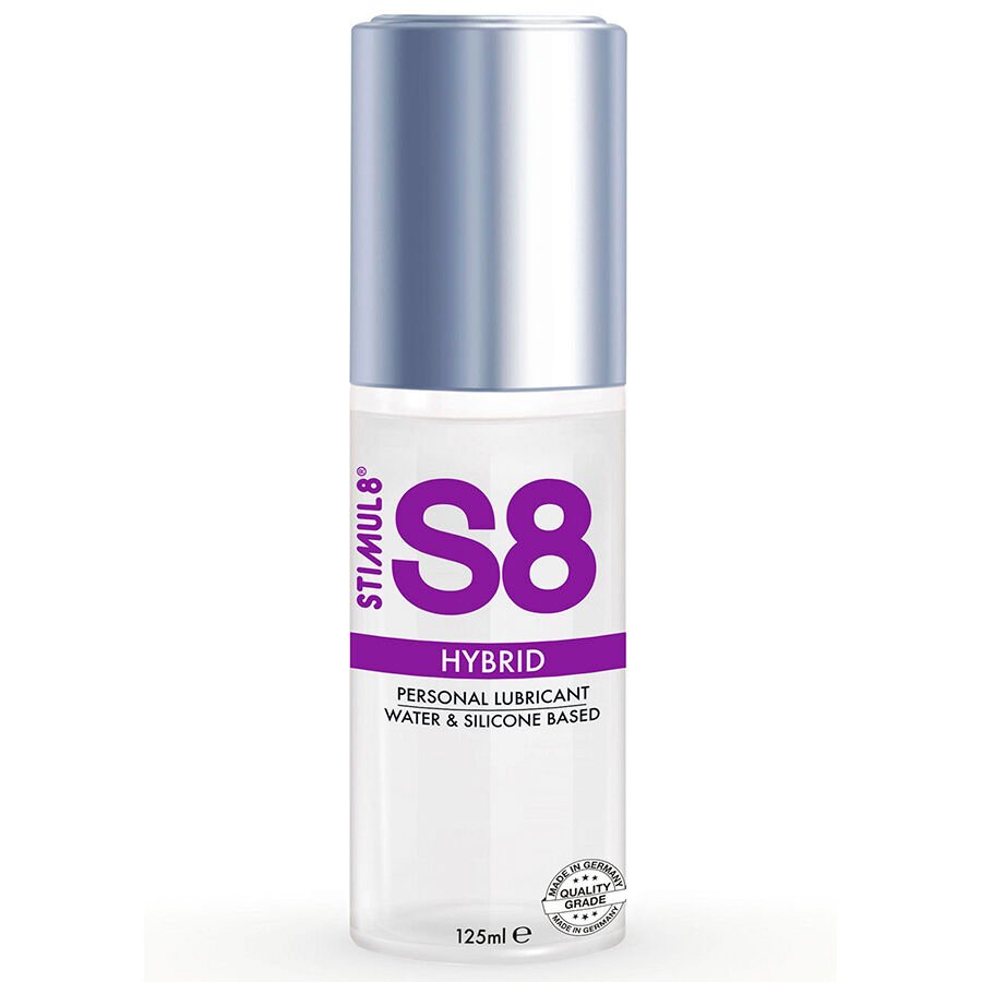 STIMUL8 - S8 LUBRICANTE HÍBRIDO 125 ML - Base Silicona + Agua - El Arte del Placer