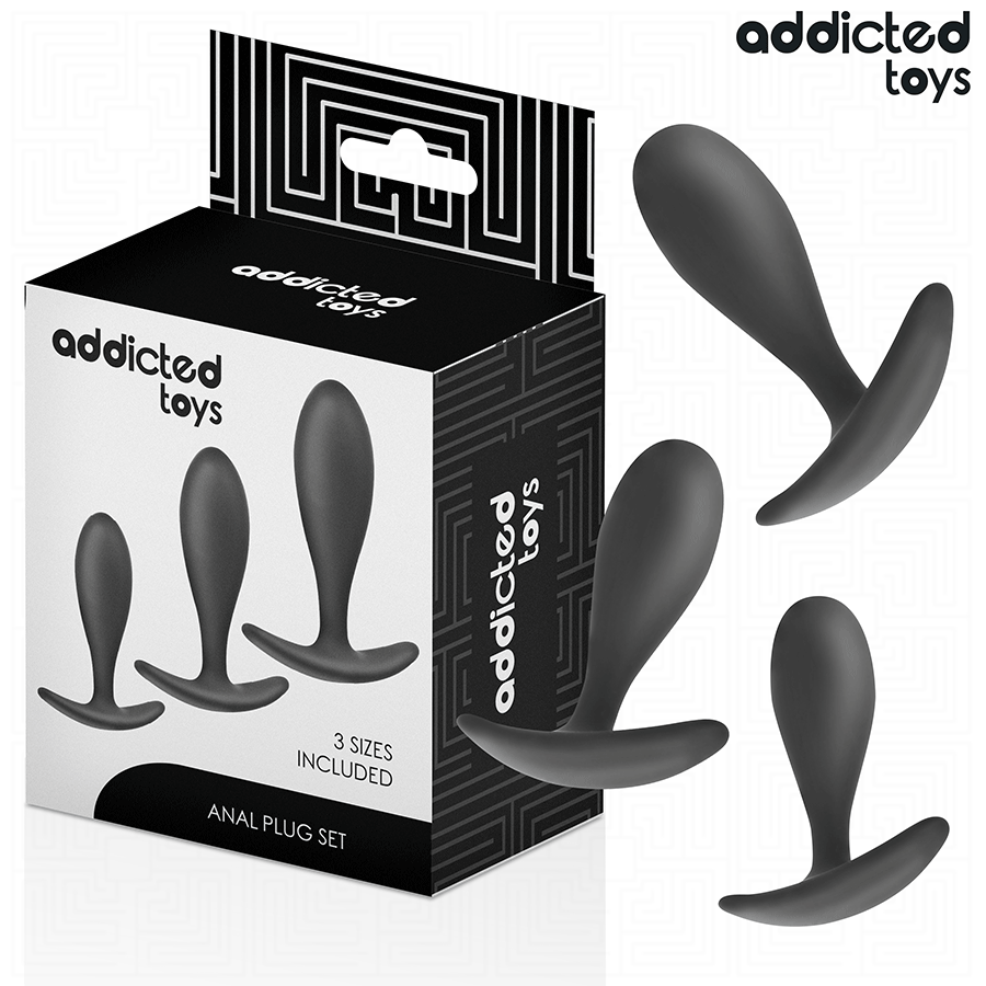 ADDICTED TOYS - SET DE 3 PLUG ANAL SILICONA MODELO 2 - Anal - El Arte del Placer