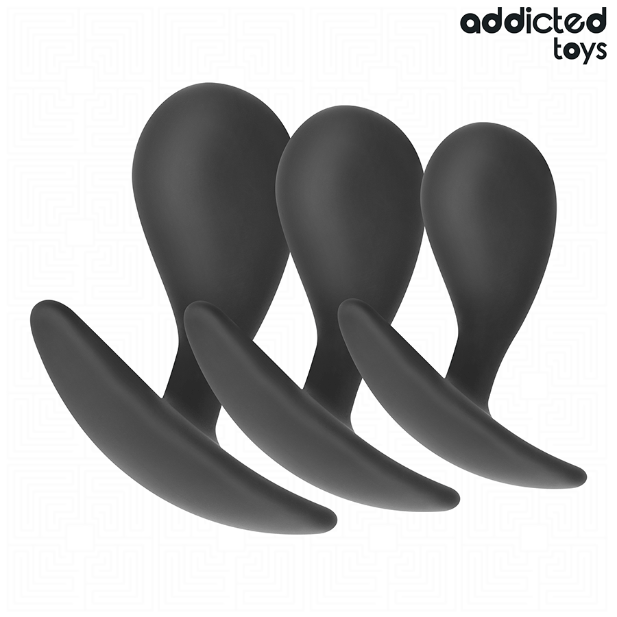 ADDICTED TOYS - SET DE 3 PLUG ANAL SILICONA MODELO 3 - Anal - El Arte del Placer