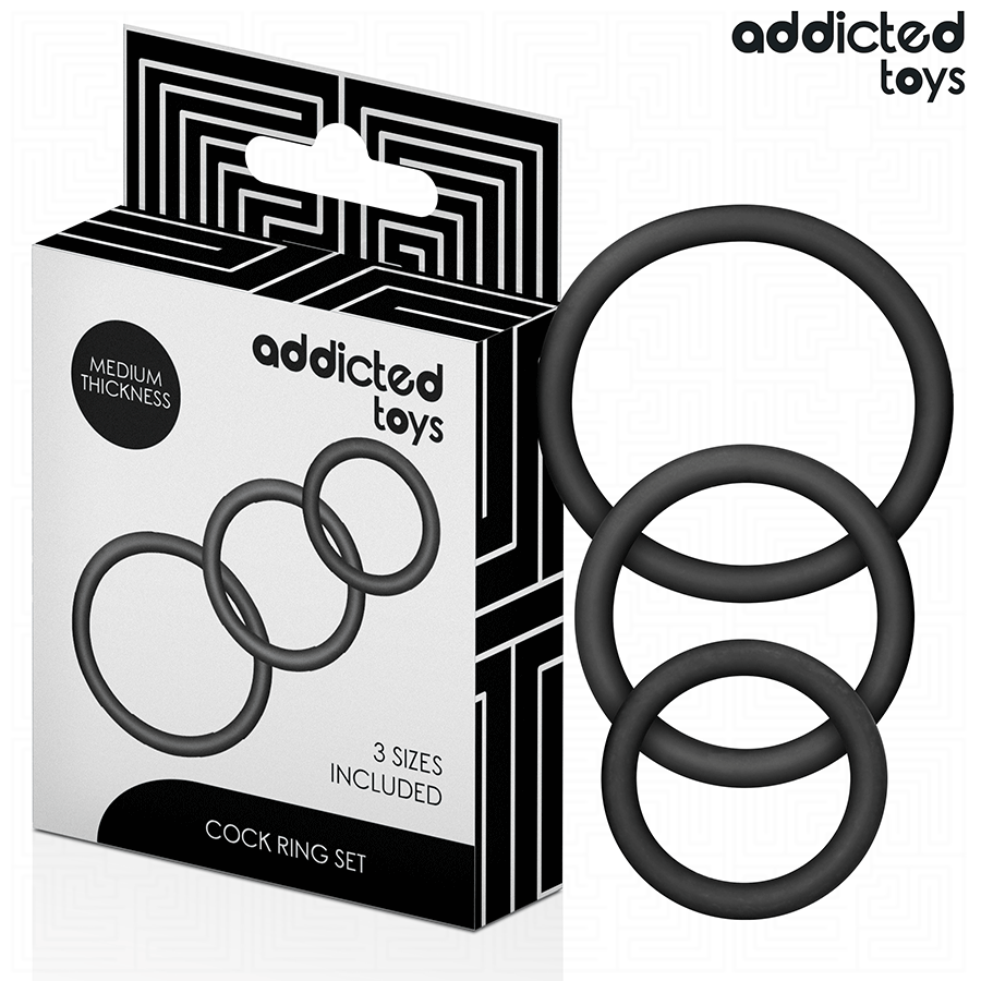 ADDICTED TOYS - SET DE ANILLOS SILICONA MODELO 2 - Accesorios para el pene - El Arte del Placer