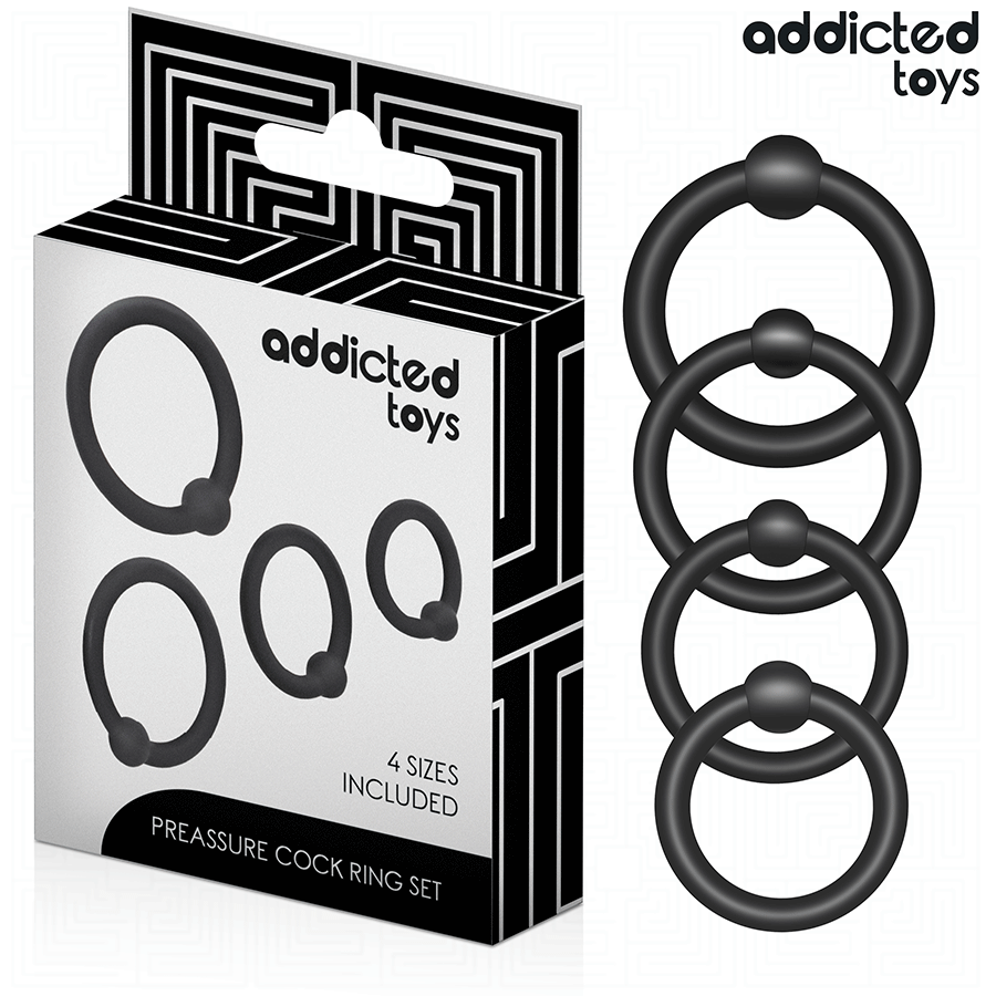 ADDICTED TOYS - SET ANILLOS SILICONA DE PRESIÓN - Accesorios para el pene - El Arte del Placer