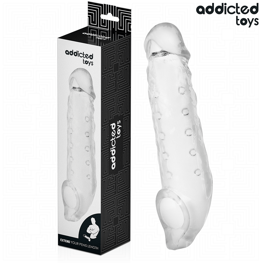 ADDICTED TOYS - FUNDA PARA EL PENE TRANSPARENTE TALLA S 23 CM - Accesorios para el pene - El Arte del Placer