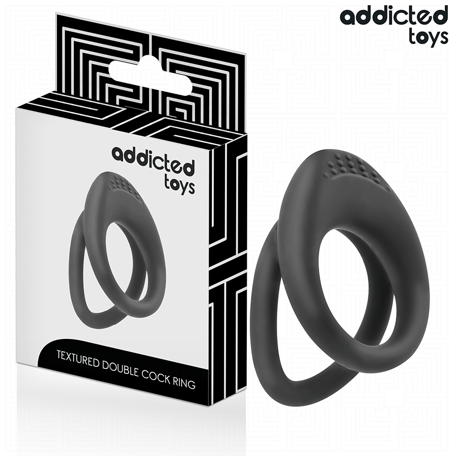 ADDICTED TOYS - ANILLO TEXTURIZADO DOBLE PARA EL PENE - Accesorios para el pene - El Arte del Placer