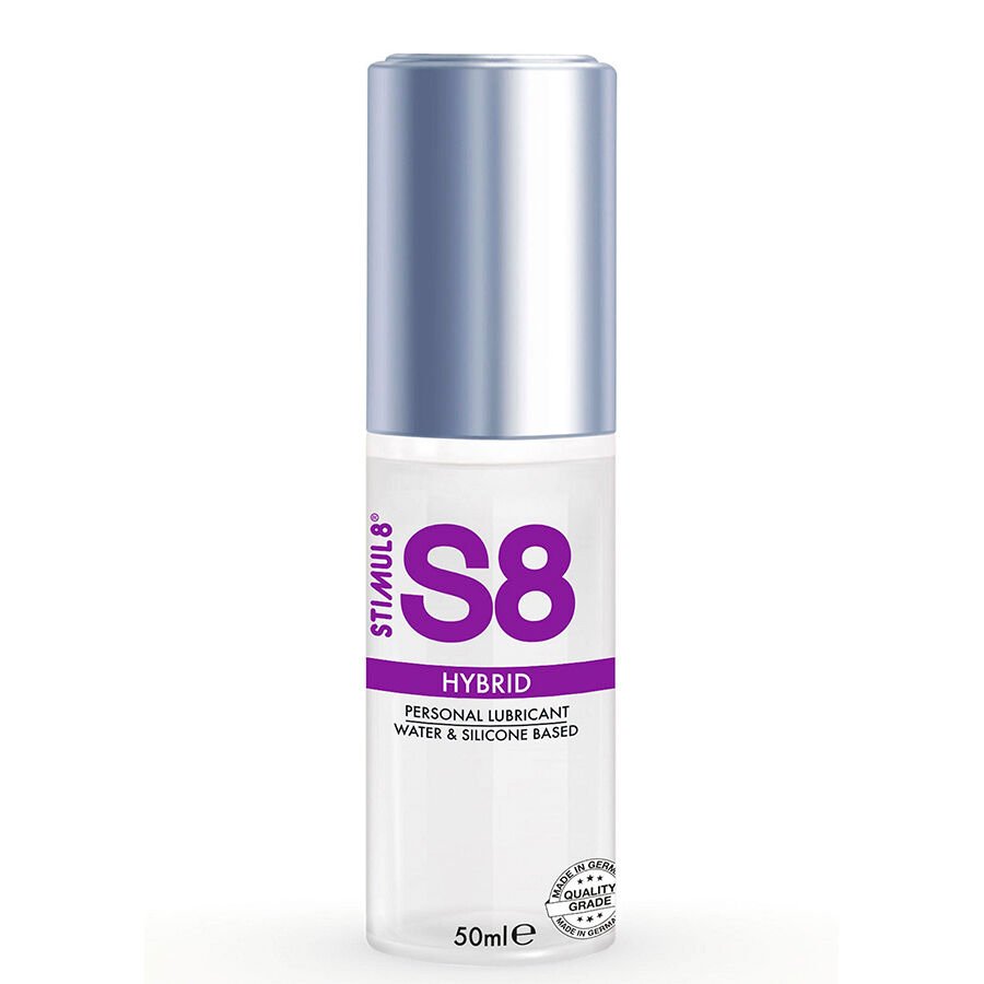 STIMUL8 - S8 LUBRICANTE HÍBRIDO 50 ML - Base Silicona + Agua - El Arte del Placer
