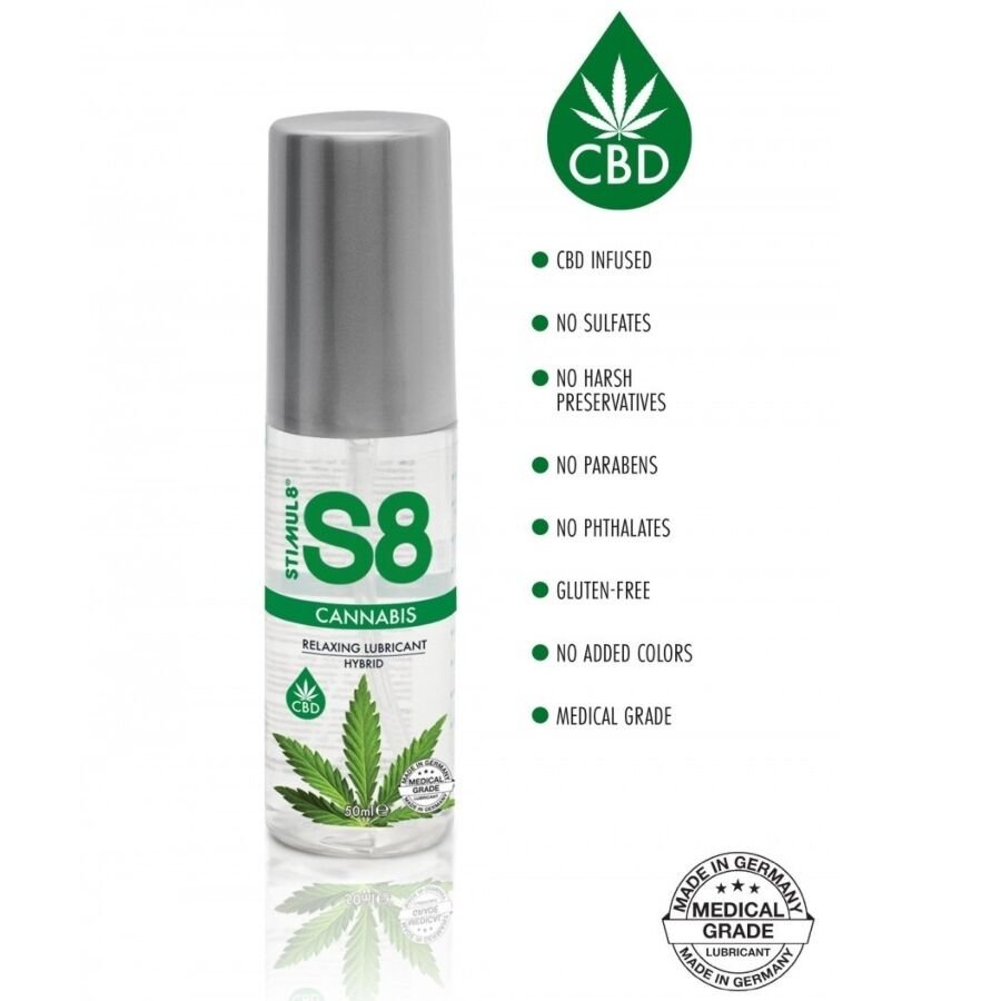 STIMUL8 - S8 LUBRICANTE HÍBRIDO CANNABIS 50 ML - DROGUERÍA - El Arte del Placer