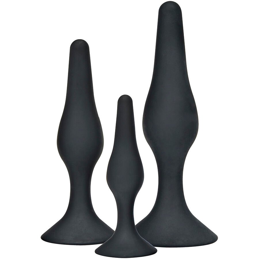TOYJOY - ANAL PLAY CURVY COMPANIONS PLUG ANAL 3 PIEZAS NEGRO - Anal - El Arte del Placer
