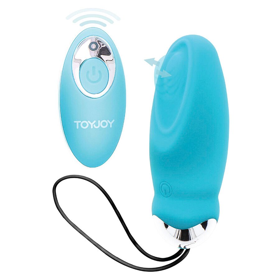 TOYJOY - HAPPINESS IM SO EGGCITED VIBRADOR CON CONTROL REMOTO AZUL - JUGUETES BIENESTAR - El Arte del Placer