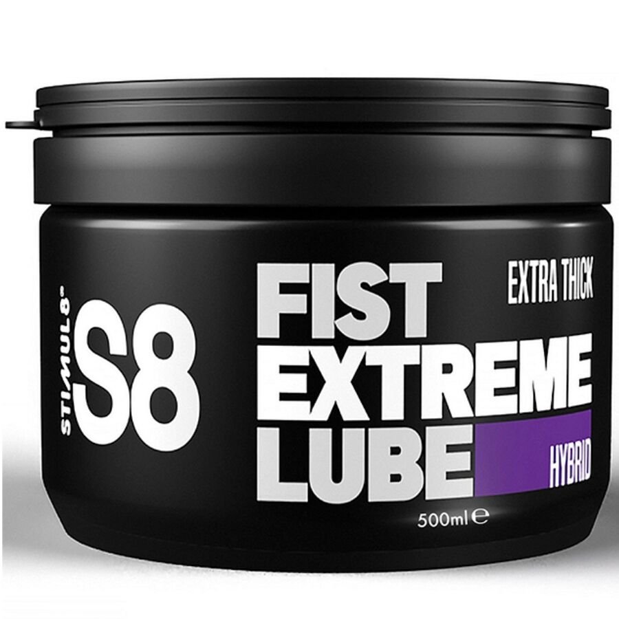 STIMUL8 - S8 EXTREME LUBRICANTE PARA PUÑOS HÍBRIDO EXTRA GRUESO 500 ML - Base Silicona + Agua - El Arte del Placer