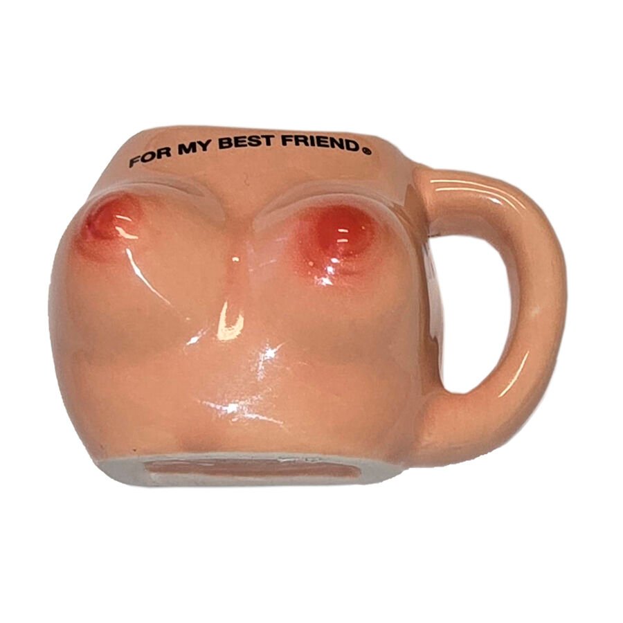 DIABLO PICANTE - IMÁN DE PECHOS EN TAZA CERÁMICA “FOR MY BEST FRIEND” - Artículos divertidos - El Arte del Placer