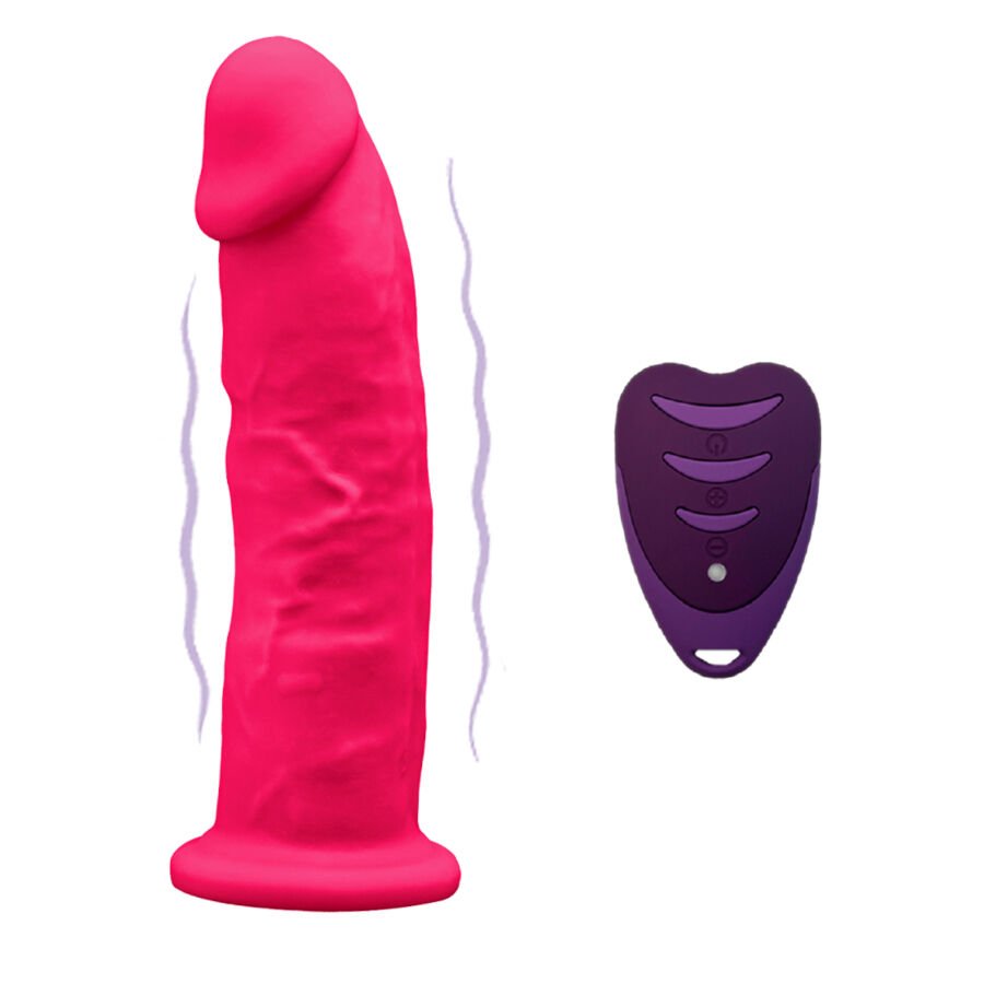 SILEXD - PENE REALÍSTICO MODELO 2 ROSA + CONTROL REMOTO LRS 17 CM - Dildos sin Vibración - El Arte del Placer