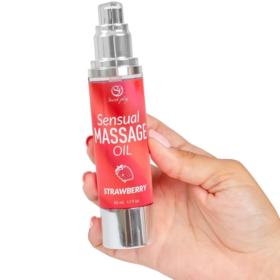 SECRETPLAY - ACEITE DE MASAJE FRESA - Aceites con Sabores - El Arte del Placer