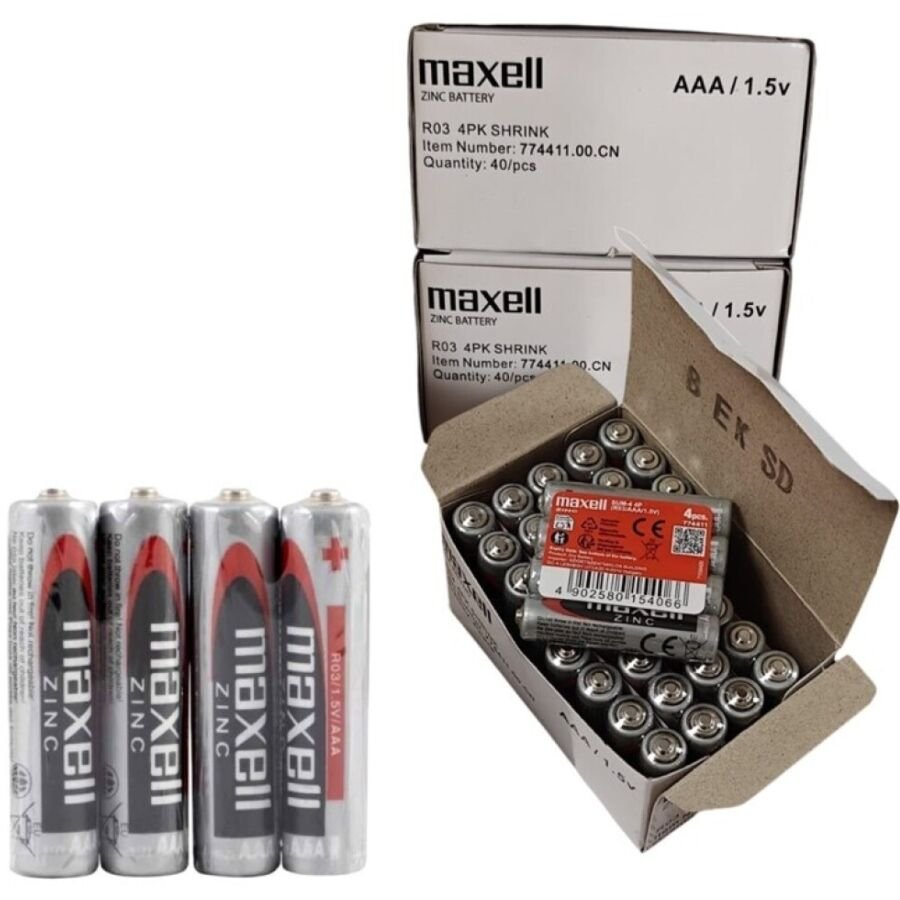 MAXELL - PILA SALINA MANGANESO AAA R03 RETRACTIL*4 - ARTÍCULOS VARIOS - El Arte del Placer
