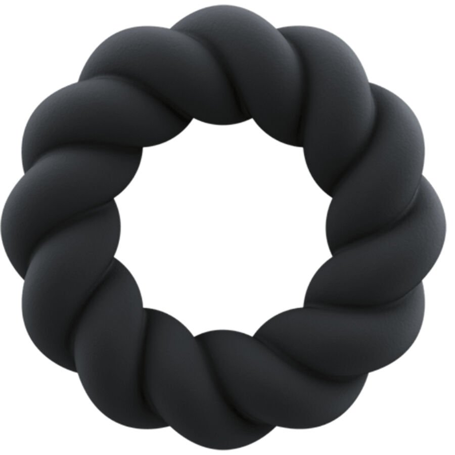 ROCKS- OFF - TWIST ANILLO MASTURBADOR SILICONA NEGRO - Accesorios para el pene - El Arte del Placer